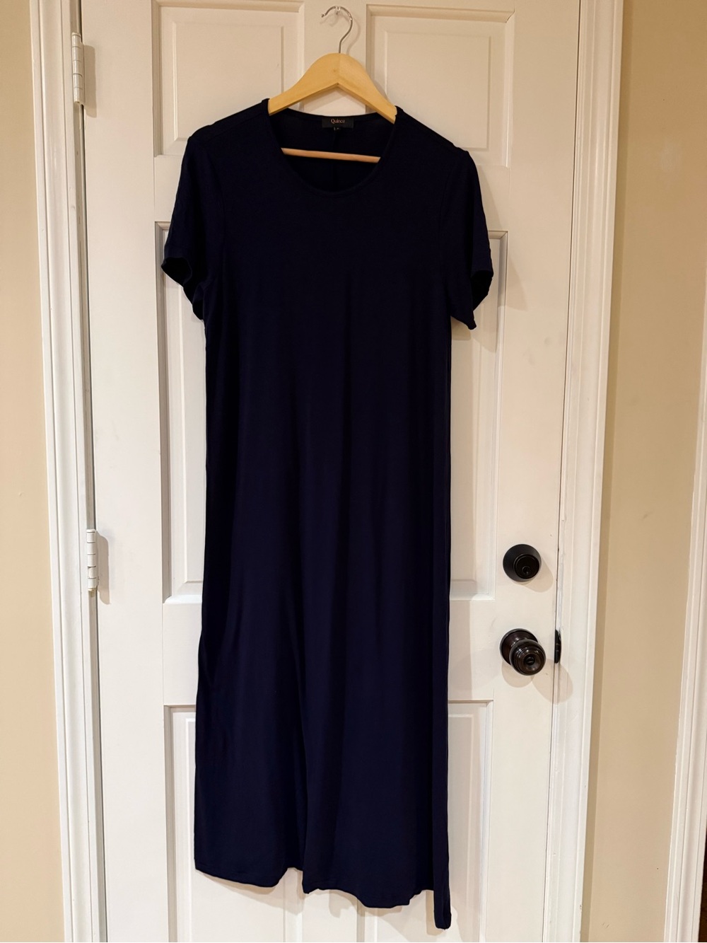 Quince Black Viscose Maxi Dress - Size S